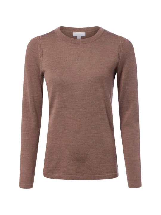 Zdjęcie produktu brookshire Sweter z dzianiny merino Kobiety Wełna brązowy