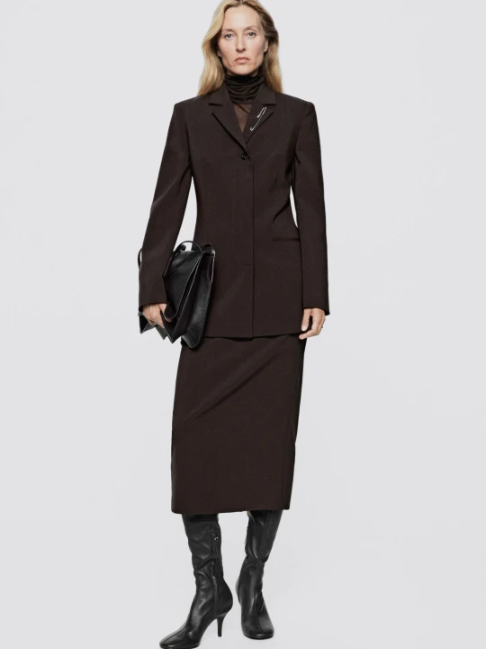 Zdjęcie produktu Broszka W Kształcie Agrafki – Limited Edition - Srebrny - Massimo Dutti - Female