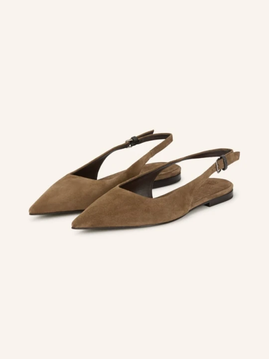 Zdjęcie produktu Brunello Cucinelli Baleriny Typu Slingback braun