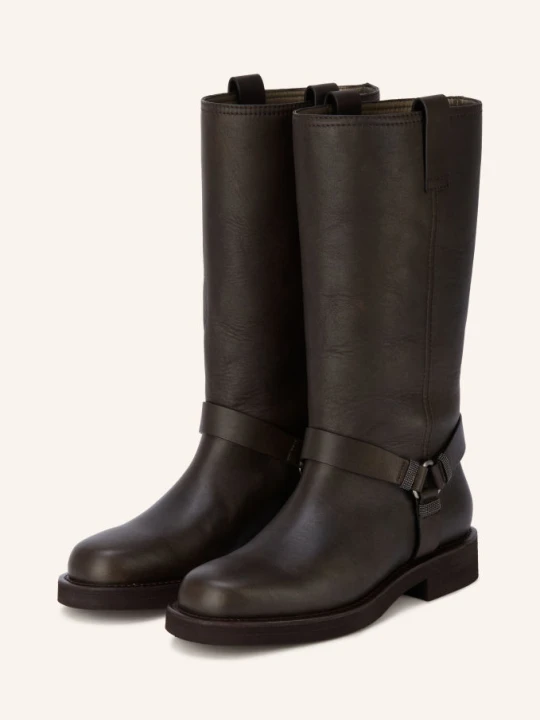 Zdjęcie produktu Brunello Cucinelli Botki Motocyklowe braun CIEMNOBRĄZOWY