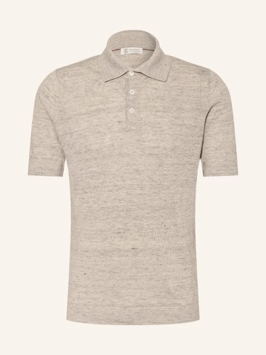 Zdjęcie produktu Brunello Cucinelli Dzianinowa Koszulka Polo O Regularnym Kroju beige SZARY
