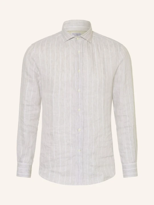 Zdjęcie produktu Brunello Cucinelli Koszula Lniana Easy Fit grau