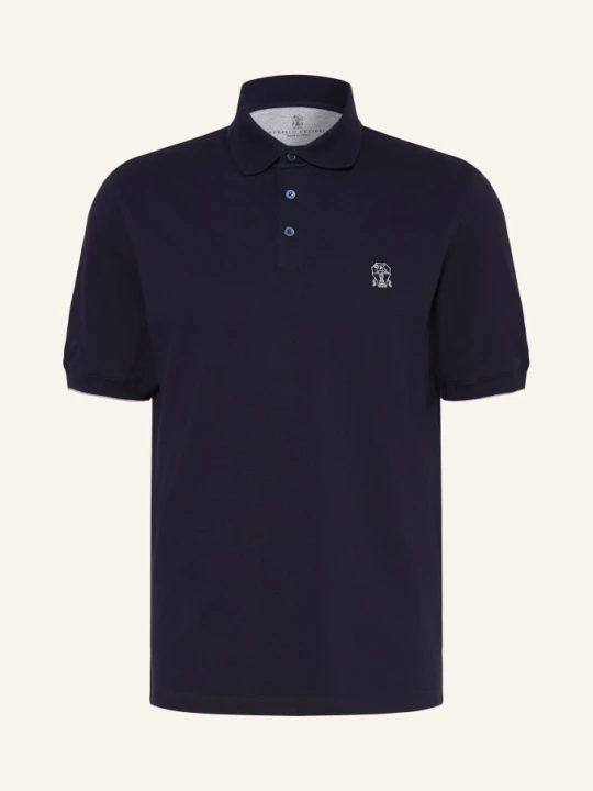 Zdjęcie produktu Brunello Cucinelli Koszulka Polo Z Piki blau GRANATOWY