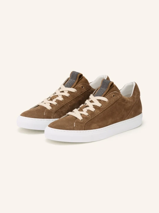 Zdjęcie produktu Brunello Cucinelli Sneaker Para Sneakersów Z Kamieniami Ozdobnymi braun BRĄZOWY