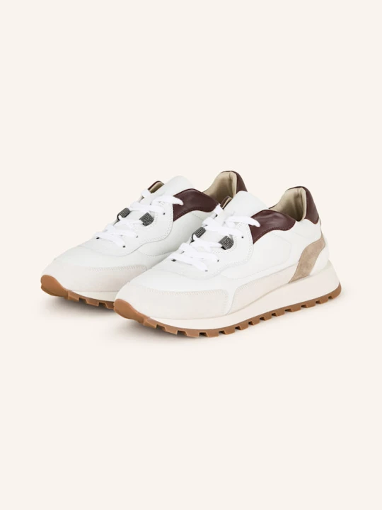 Zdjęcie produktu Brunello Cucinelli Sneakersy Z Ozdobnymi Perełkami weiss biały