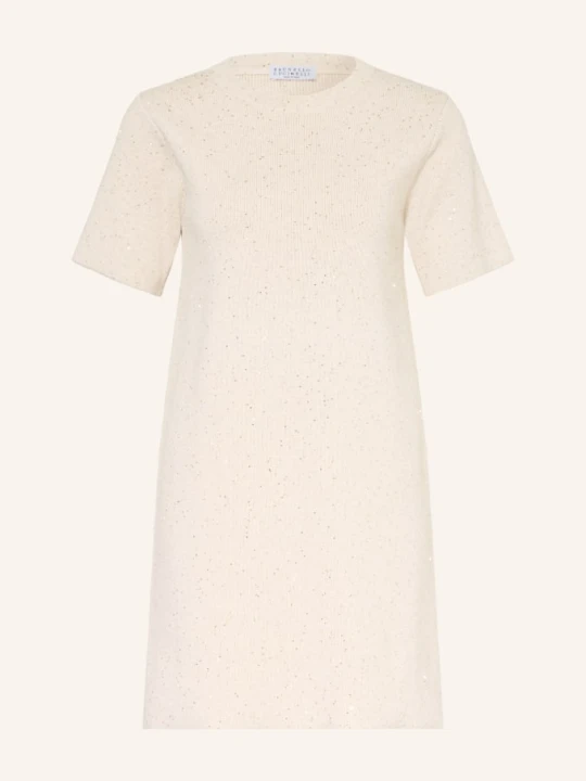 Zdjęcie produktu Brunello Cucinelli Sukienka Z Dzianiny Z Cekinami beige