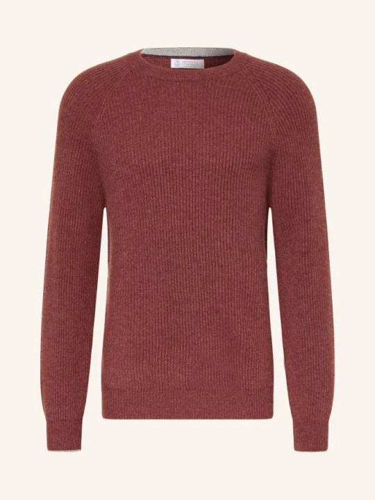 Zdjęcie produktu Brunello Cucinelli Sweter Z Kaszmiru rot CIEMNOCZERWONY
