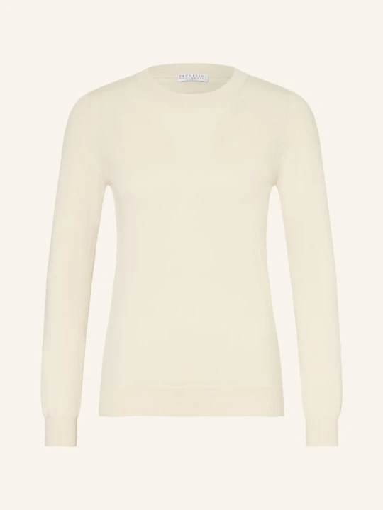 Zdjęcie produktu Brunello Cucinelli Sweter Z Kaszmiru Z Kamieniami Ozdobnymi beige