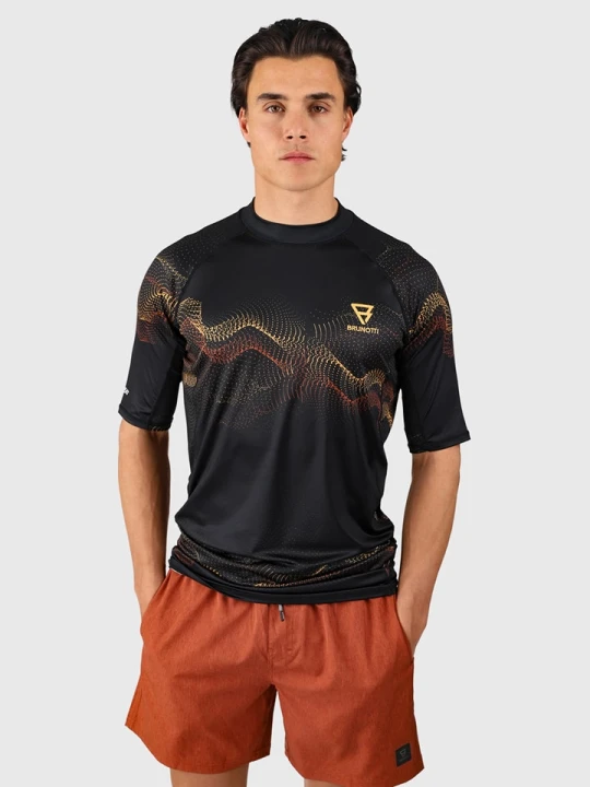 Zdjęcie produktu Brunotti Koszulka kąpielowa "Waveguard-AO Rashguard" w kolorze czarnym rozmiar: XXL