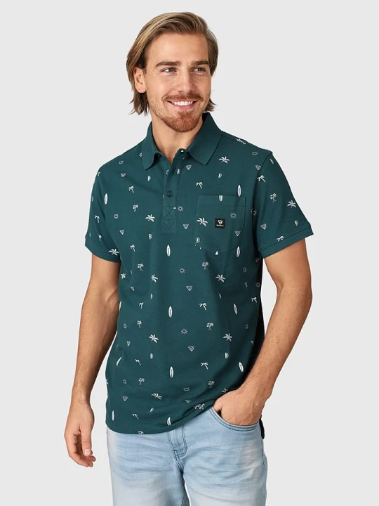 Zdjęcie produktu Brunotti Koszulka polo "Addax" w kolorze morskim rozmiar: XL