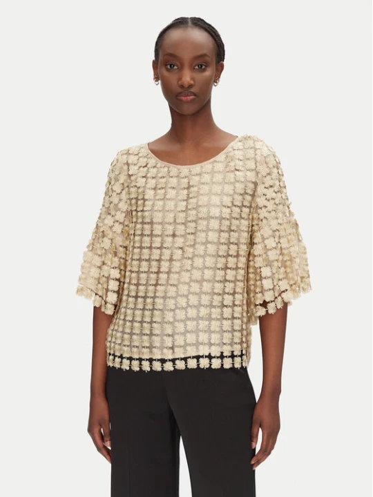 Zdjęcie produktu Bruuns Bazaar Bluzka Carisa BBW4529 Złoty Loose Fit