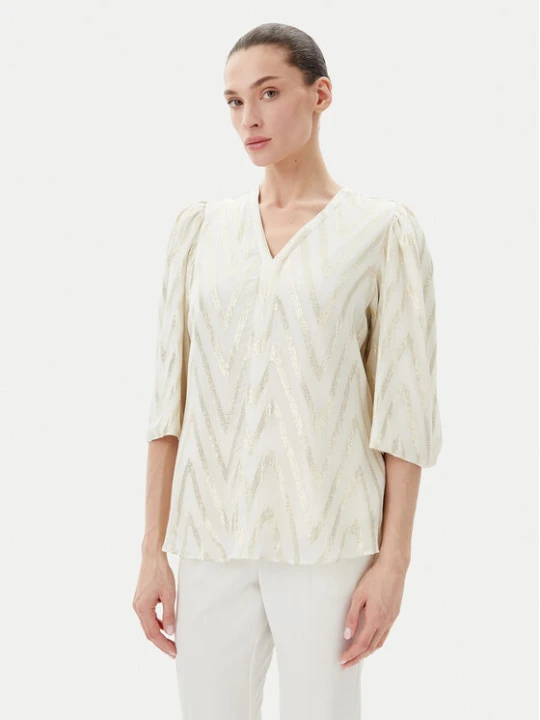 Zdjęcie produktu Bruuns Bazaar Bluzka Collard Majlya BBW4486 Beżowy Regular Fit