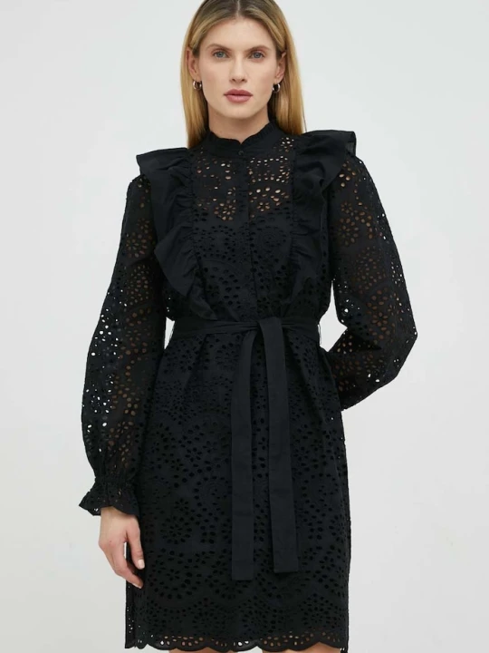 Zdjęcie produktu Bruuns Bazaar sukienka bawełniana Sienna Kandra czarny