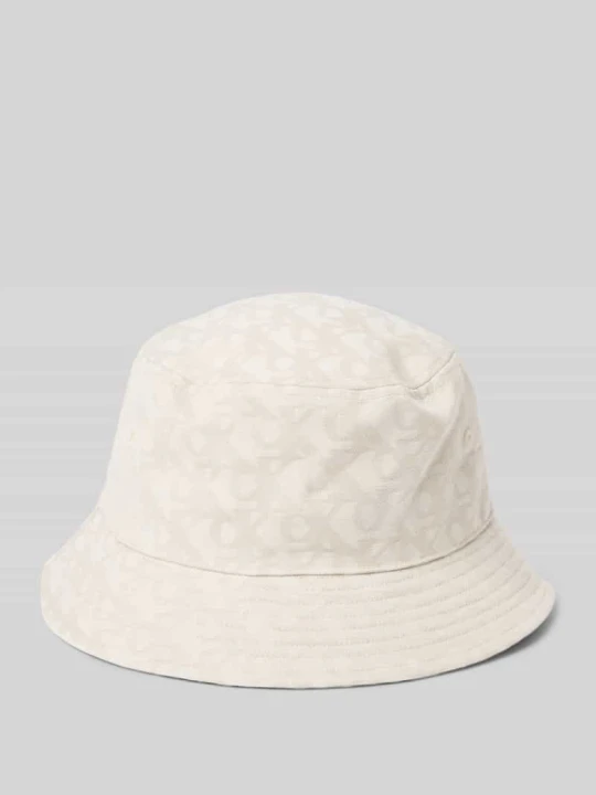 Zdjęcie produktu Bucket hat z wzorem z logo Calvin Klein Beżowy