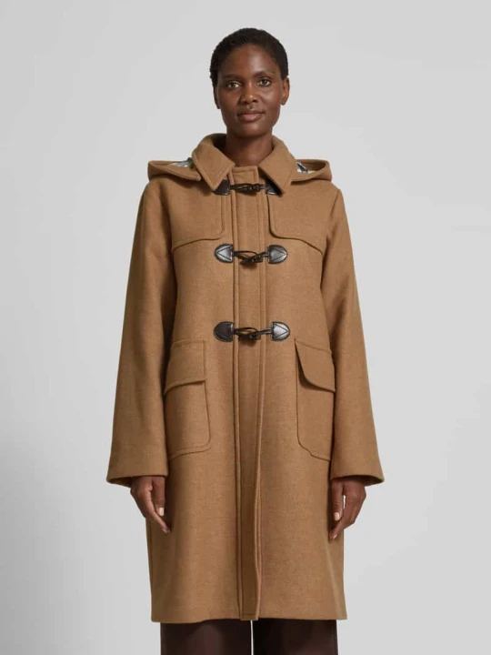 Zdjęcie produktu Budrysówka o kroju comfort fit z mieszanki wełny model ‘MELODY’ Barbour Camel melanż