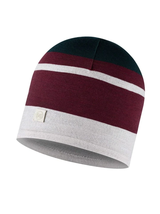 Zdjęcie produktu Buff Czapka "Merino Move" w kolorze biało-bordowym rozmiar: onesize