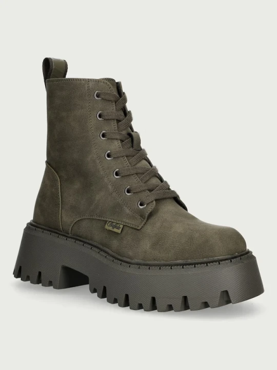 Zdjęcie produktu Buffalo botki damskie Aspen Lace Up Mid Warm zielony