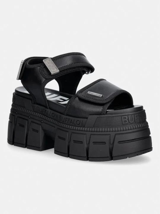 Zdjęcie produktu Buffalo sandały na platformie damskie Gospher Sandal Velc czarny