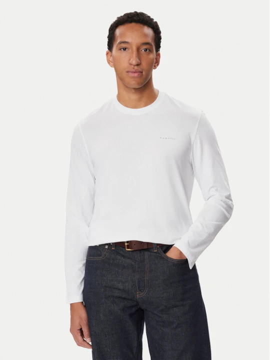 Zdjęcie produktu Bugatti Longsleeve 8330-25044F Biały Regular Fit