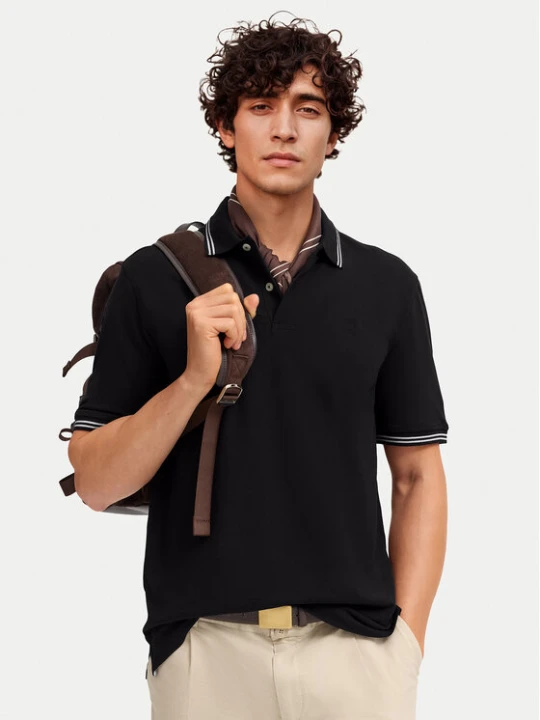 Zdjęcie produktu Bugatti Polo 8150-15001E Czarny Regular Fit