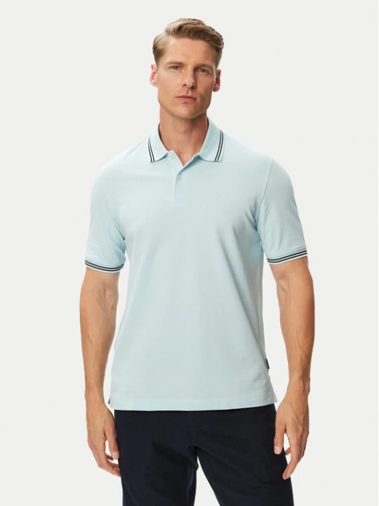Zdjęcie produktu Bugatti Polo 8150-15001E Niebieski jasny Regular Fit