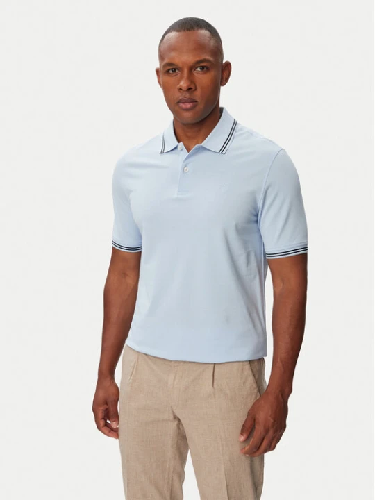 Zdjęcie produktu Bugatti Polo 8150-15001E Niebieski jasny Regular Fit