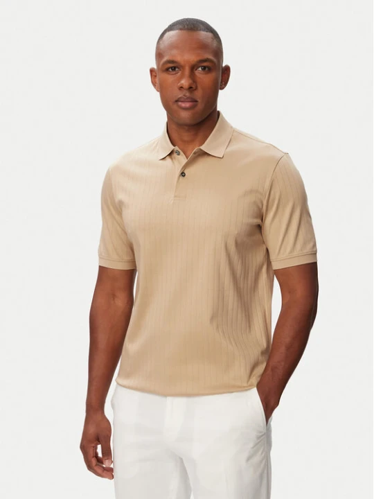 Zdjęcie produktu Bugatti Polo 8150-15105E Brązowy jasny Regular Fit