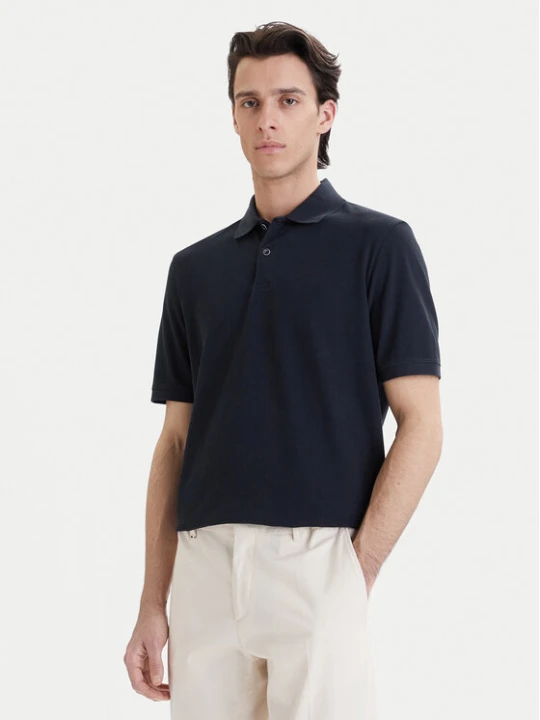 Zdjęcie produktu Bugatti Polo 8150-75002C Granatowy Regular Fit