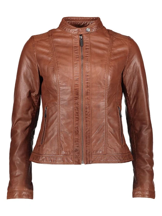 Zdjęcie produktu Bugatti Skórzana kurtka w kolorze jasnobrązowym rozmiar: 36