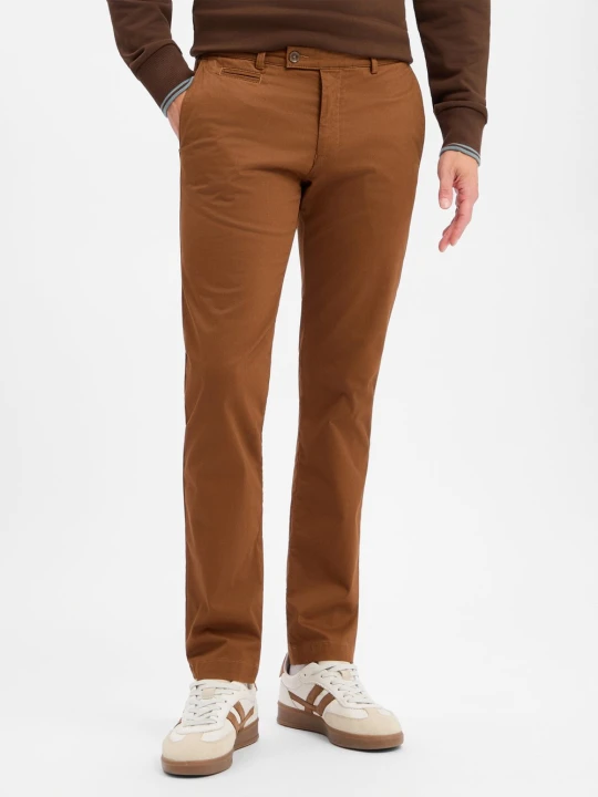 Zdjęcie produktu Bugatti spodnie chino Mężczyźni Bawełna brązowy