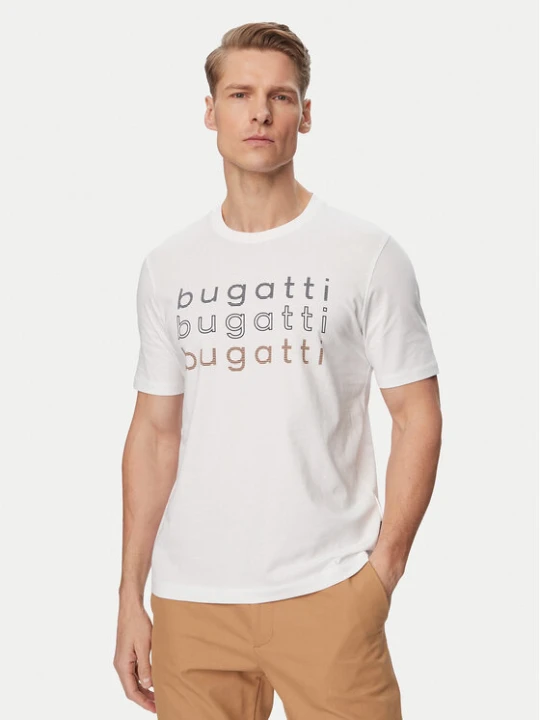 Zdjęcie produktu Bugatti T-Shirt 8350-15042E Biały Regular Fit