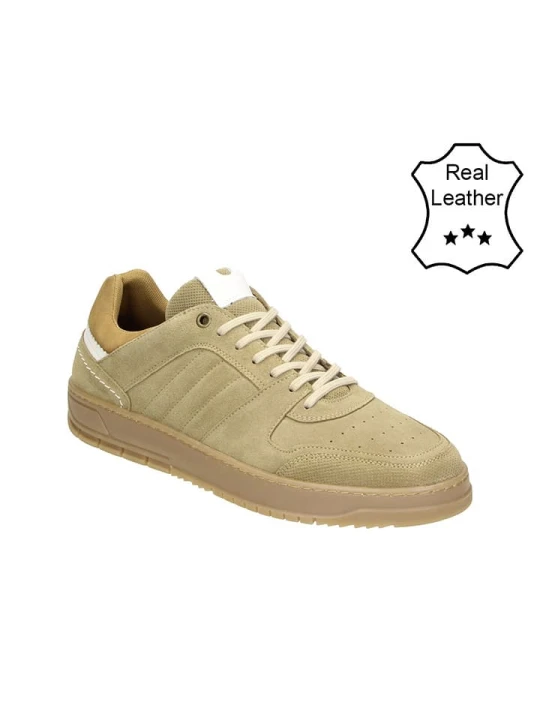Zdjęcie produktu Bullboxer Skórzane sneakersy w kolorze beżowym rozmiar: 41