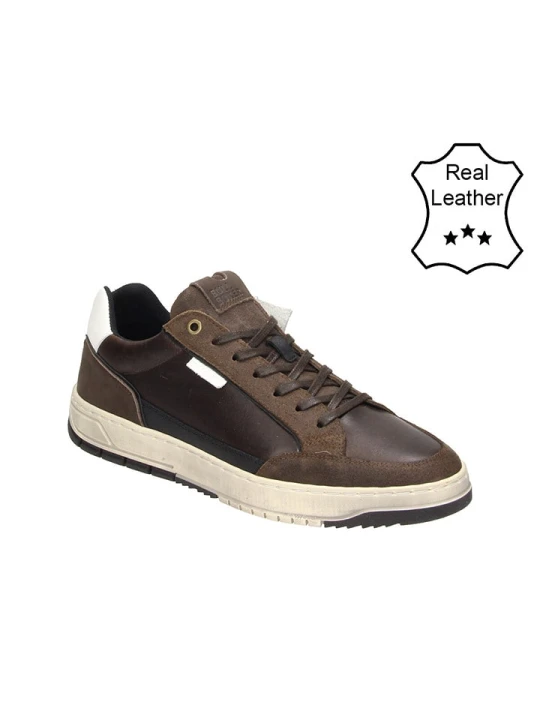 Zdjęcie produktu Bullboxer Skórzane sneakersy w kolorze brązowym rozmiar: 45