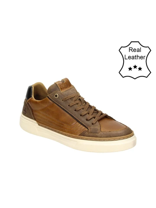 Zdjęcie produktu Bullboxer Skórzane sneakersy w kolorze jasnobrązowym rozmiar: 42