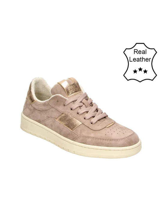 Zdjęcie produktu Bullboxer Skórzane sneakersy w kolorze szaroróżowym rozmiar: 36