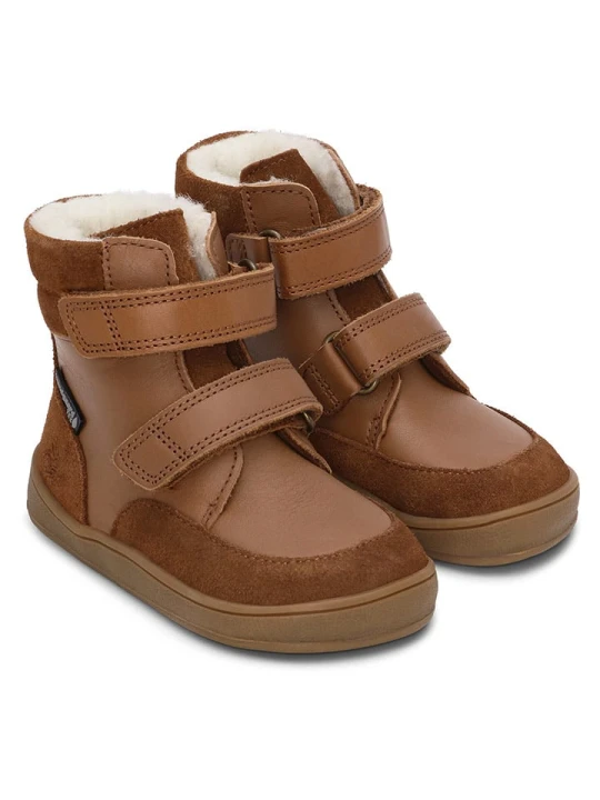 Zdjęcie produktu Bundgaard Skórzane botki "Basil Strap Mini II TEX" w kolorze jasnobrązowym rozmiar: 21