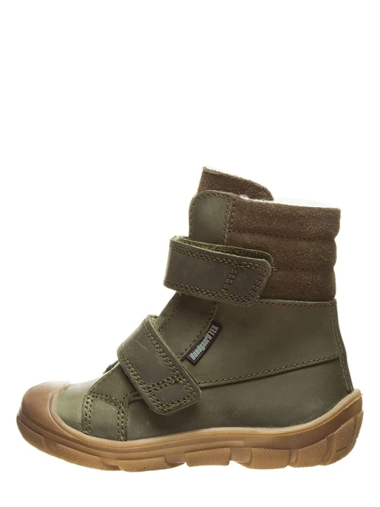 Zdjęcie produktu Bundgaard Skórzane botki zimowe "Solle" w kolorze khaki rozmiar: 33