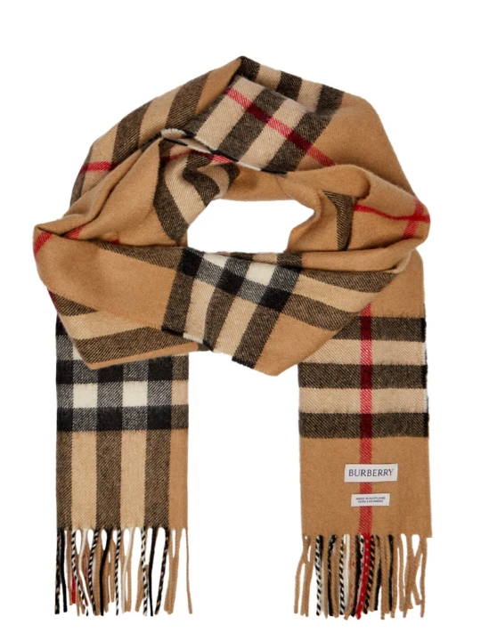 Zdjęcie produktu Burberry Kaszmirowy szal brązowy