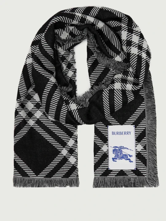 Zdjęcie produktu Burberry Kaszmirowy szal czarny