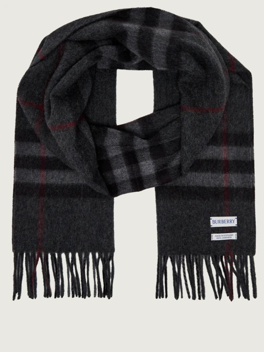 Zdjęcie produktu Burberry Kaszmirowy szal grafitowy