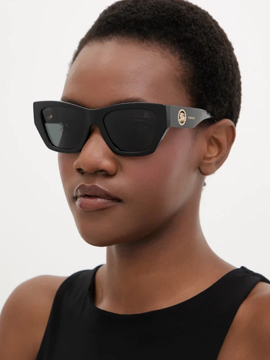 Zdjęcie produktu Burberry okulary przeciwsłoneczne kocie oczy damskie czarny
