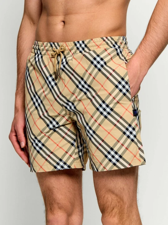 Zdjęcie produktu Burberry Szorty kąpielowe Check | Classic fit beżowy