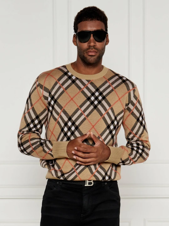 Zdjęcie produktu Burberry Wełniany sweter | Regular Fit beżowy