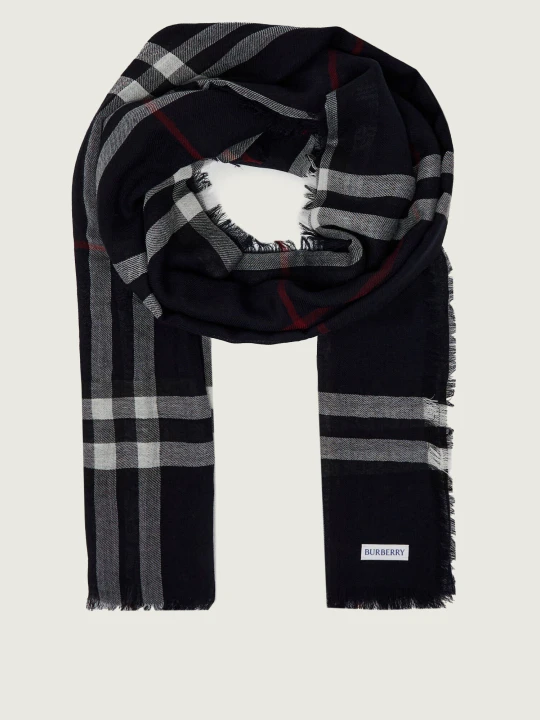 Zdjęcie produktu Burberry Wełniany szal czarny