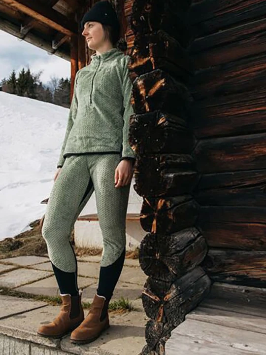 Zdjęcie produktu Burton Legginsy funkcyjne "[ak] Baker High Loft" w kolorze zielono-czarnym rozmiar: XS