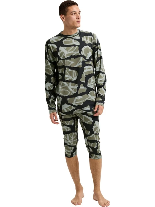 Zdjęcie produktu Burton Podkoszulek termiczny "Midweight Base Layer" w kolorze czarno-oliwkowym rozmiar: S
