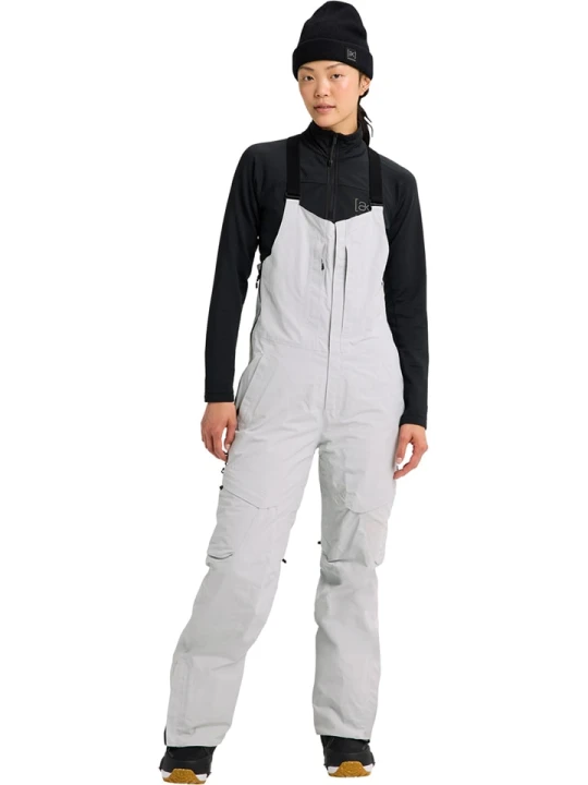 Zdjęcie produktu Burton Spodnie narciarskie "[ak] Kimmy GORE-TEX 2L Bib Pants" w kolorze szarym rozmiar: L