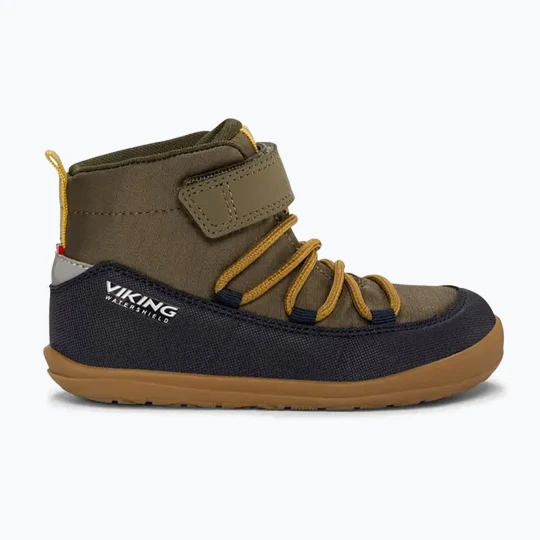 Zdjęcie produktu Buty barefoot dziecięce Viking Birch Barefoot Mid 1V Waterproof navy/olive Zielony