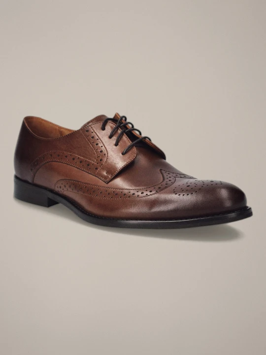 Zdjęcie produktu Buty Brogsy Bowery Brązowe Lancerto