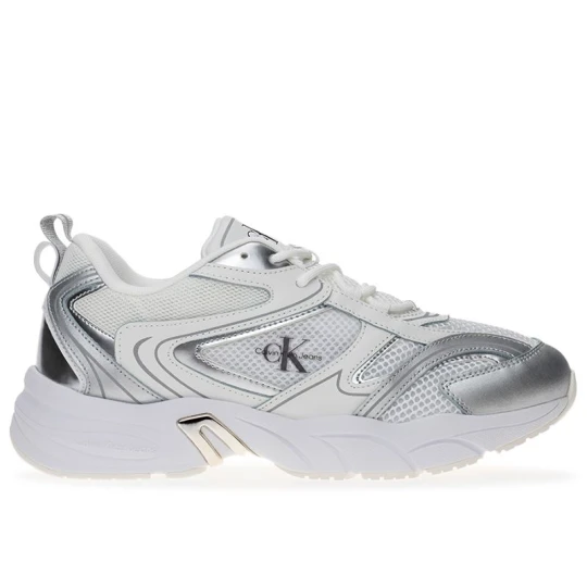Zdjęcie produktu Buty Calvin Klein Retro Tennis Low Lace MH ML MR YW0YW01381-01V - biało-szare